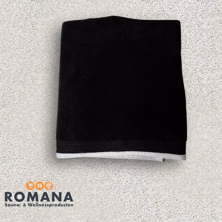 Romana Products Wapperdoek Dicht voor Sauna en Wellness - Zwart - B: 100 cm, L: 150 cm