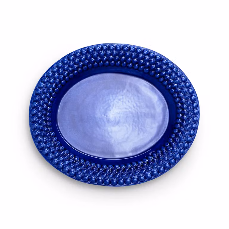 Mateus Bubbles ovale schaal Blauw 35 cm