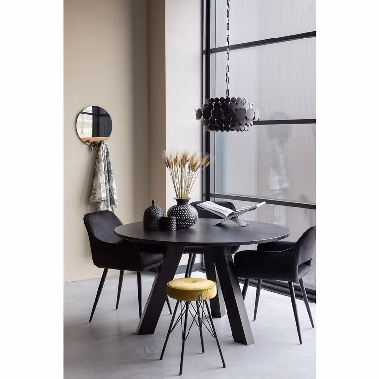home24 Armleunstoel Avril set van 2 zwart B: 60 cm, D: 80 cm, H: 57 cm