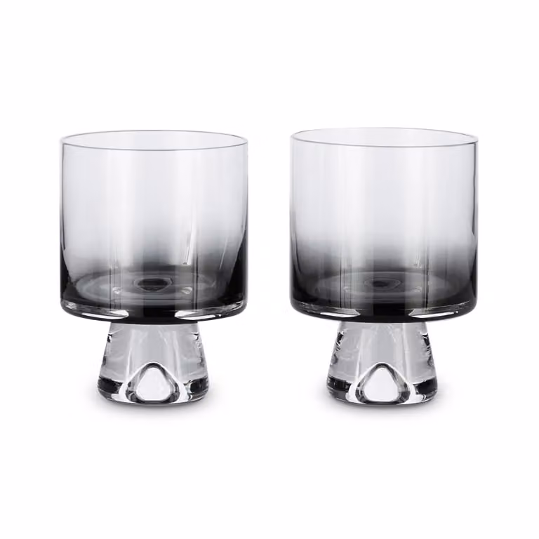 Tom Dixon Tank lage drinkglazen 2-pack Zwart