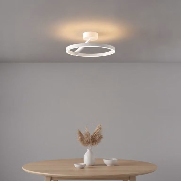 Artdelight Oregon Design Plafondlamp Up Down Wit Ø 33 cm