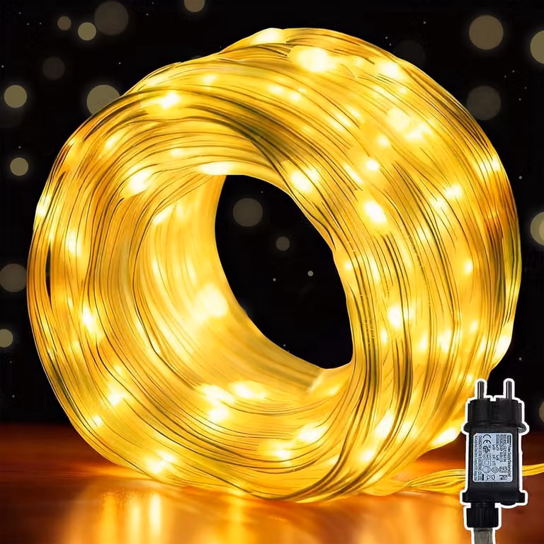 Meision Lichtsnoer voor buiten en binnen met 300 leds, 30 m, 8 modi en timer