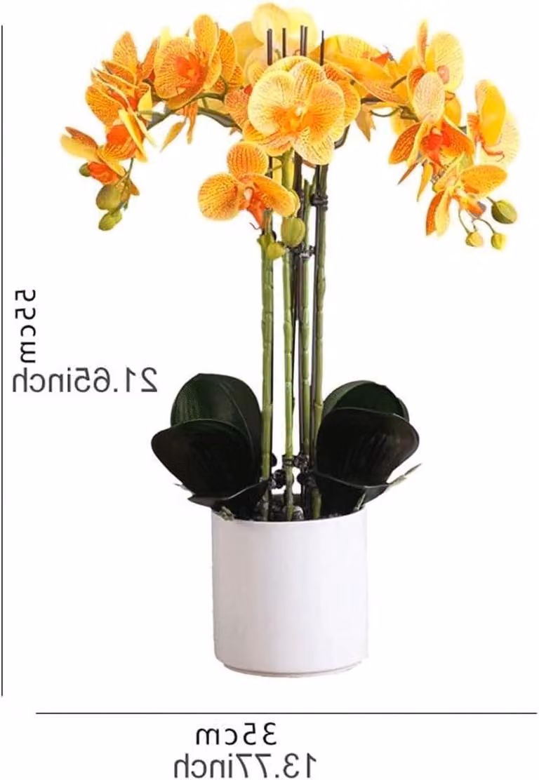 Kunstbloemen Orchideeën Decoratieve Planten voor Huis Decoratie in Diverse Kleuren, Hoogte: 55 cm