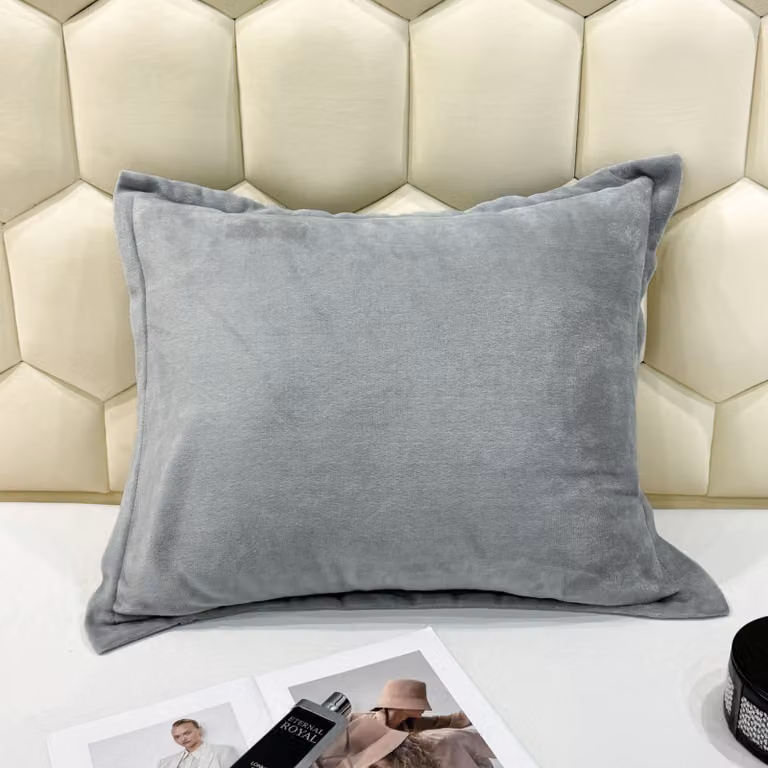 Extra Kussensloop Teddy - grijs - 60 x 70 cm