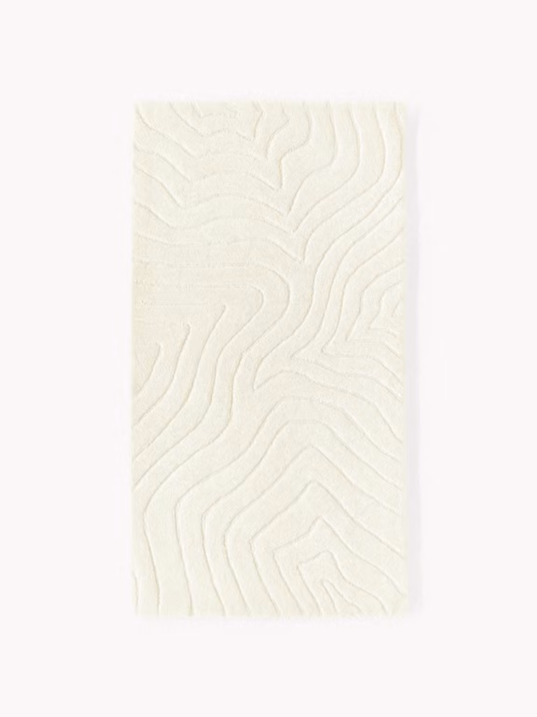 Westwing Collection Aaron handgetuft wollen vloerkleed met golvend patroon