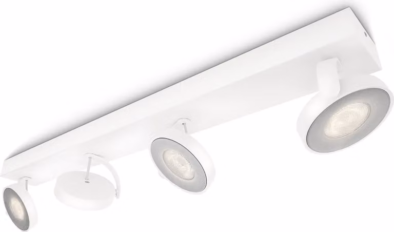 Philips Clockwork Dimbare LED Inbouwspots en Wandspots, 4 stuks, Wit, 2700K Warm Wit
