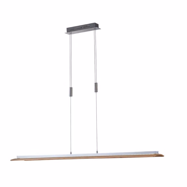 Fischer & Honsel Shine-Wood LED Hanglamp in Zilver en Hout