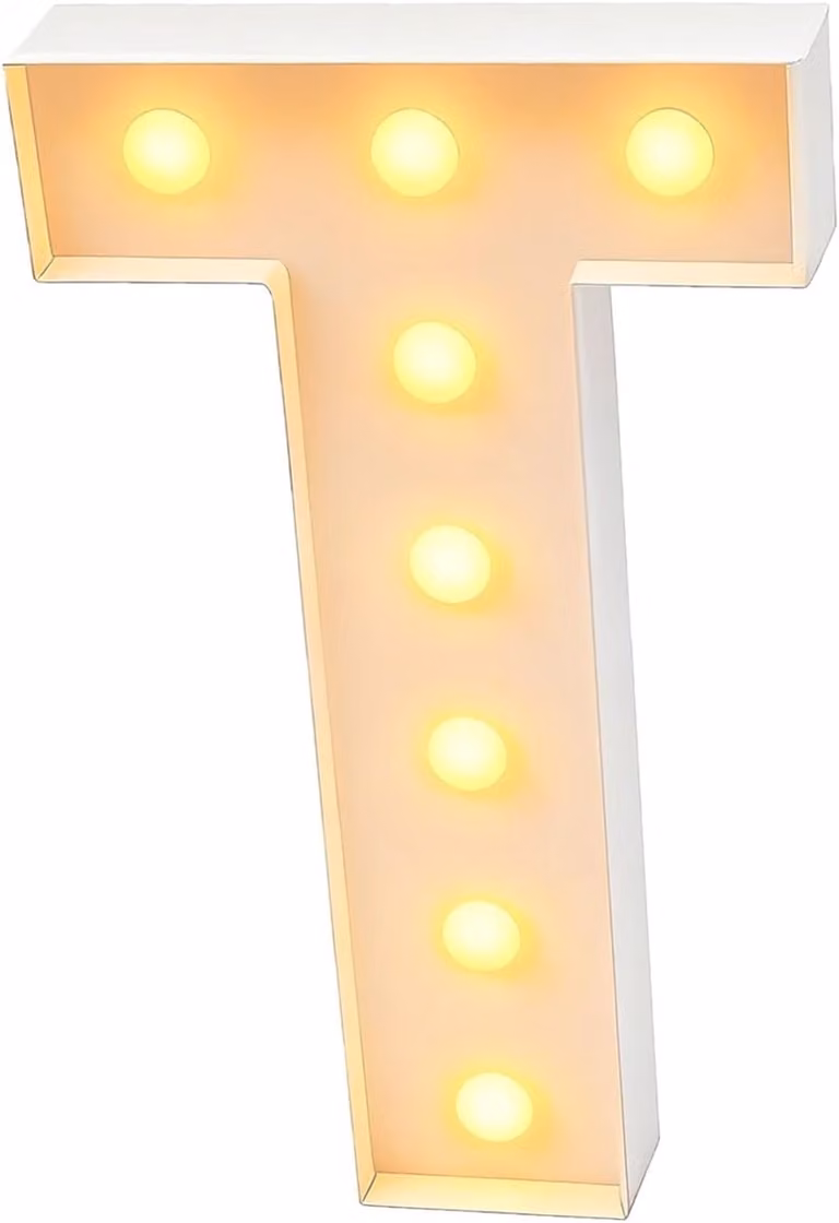 LED Alfabetlamp met Warm Wit Licht - Minimalistische Decoratie voor op Tafel