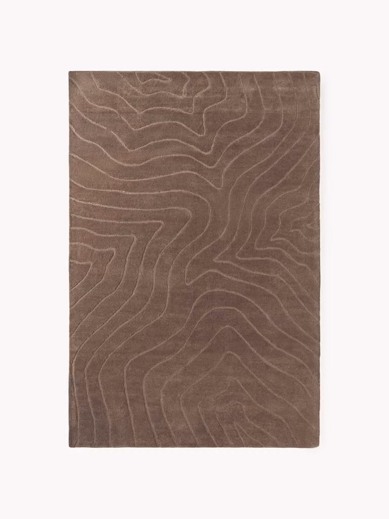 Westwing Collection Handgetuft wollen vloerkleed Aaron Wave Rechthoekig