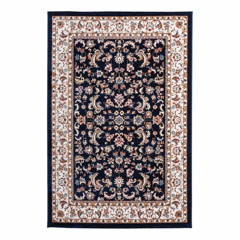 home24 Laagpolig vloerkleed Isfahan II blauw/marineblauw, B: 80 cm, L: 150 cm