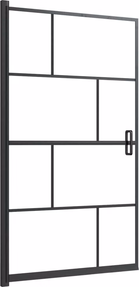 vidaXL Douchecabine met veiligheidsglas in zwart, 80 x 140 cm
