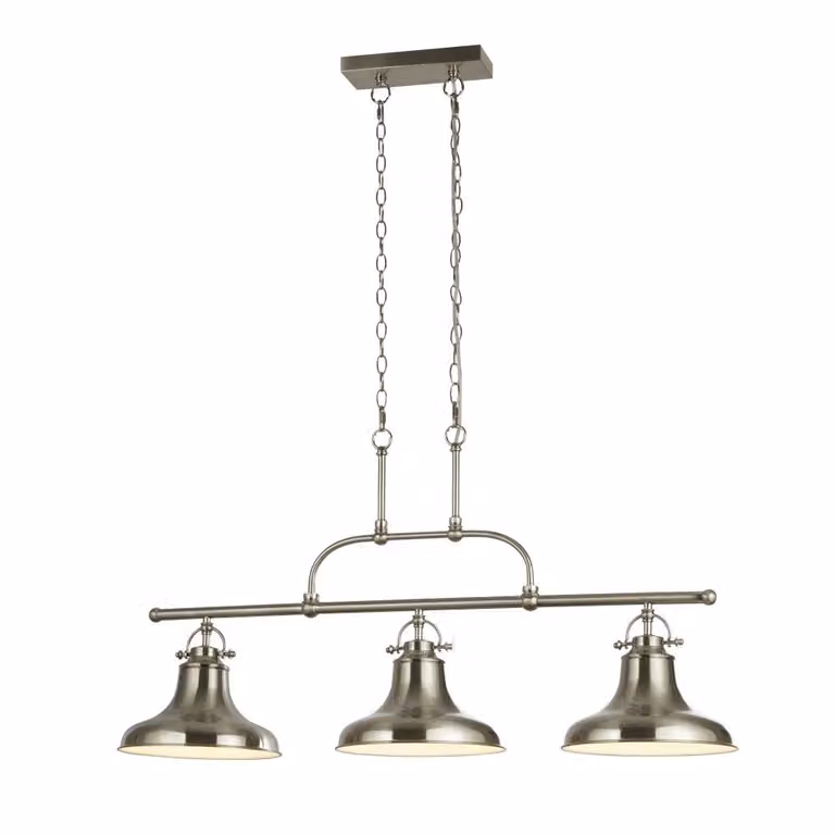 Searchlight Dallas Eetkamer hanglamp mat zilver