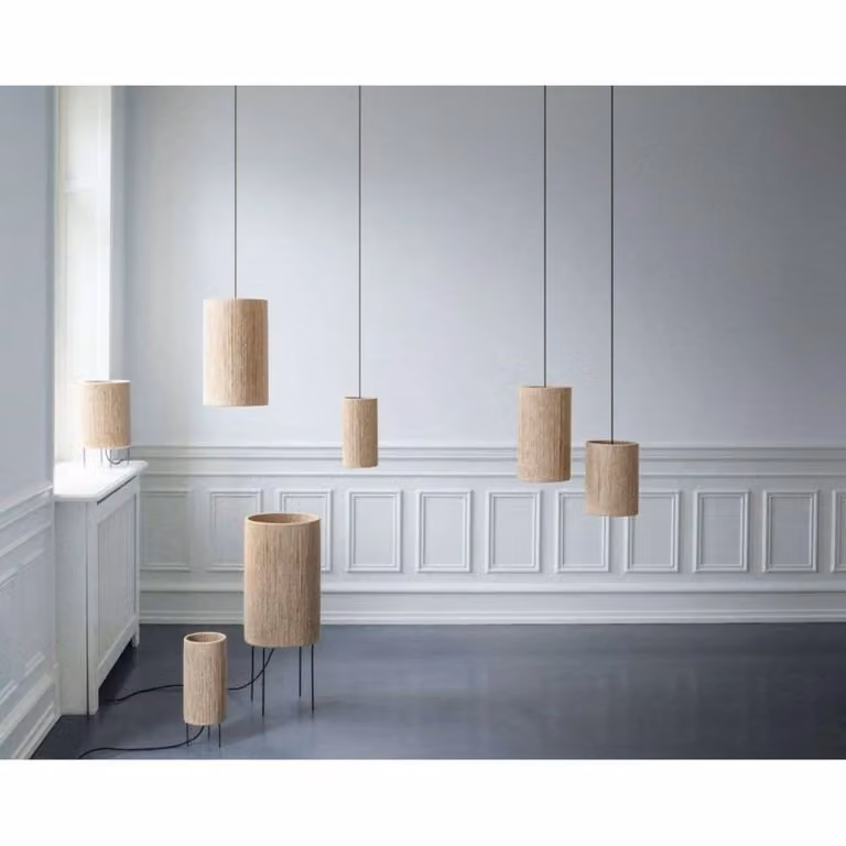 Made By Hand Ro hanglamp Ø23 cm - Handgemaakte ronde stoffen designerlamp voor de keuken