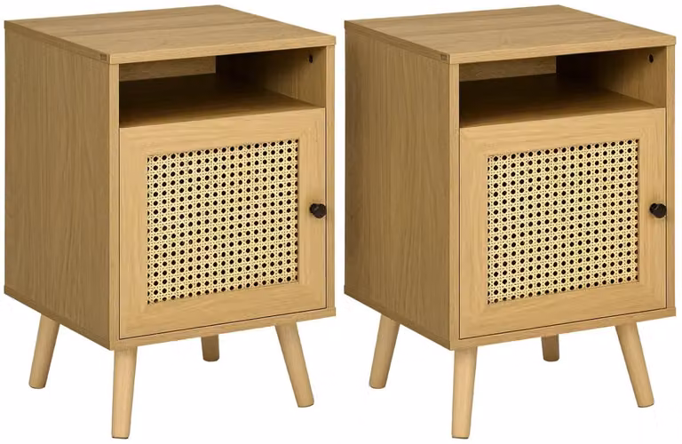 Jurrys Nachtkastje Scandinavisch Design - Bruin Hout - B: 60 cm, D: 40 cm, H: 39 cm