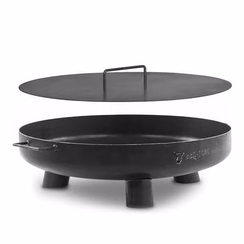 BBQ-Toro Vuurkorf met deksel en driepoot, Zwart, Diameter: 60 cm
