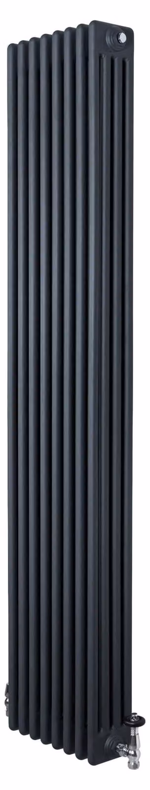 Monster Shop Radiator met 4 kolommen en thermostaatkranen, Anthracietgrijs, B: 1800 mm, H: 380 mm