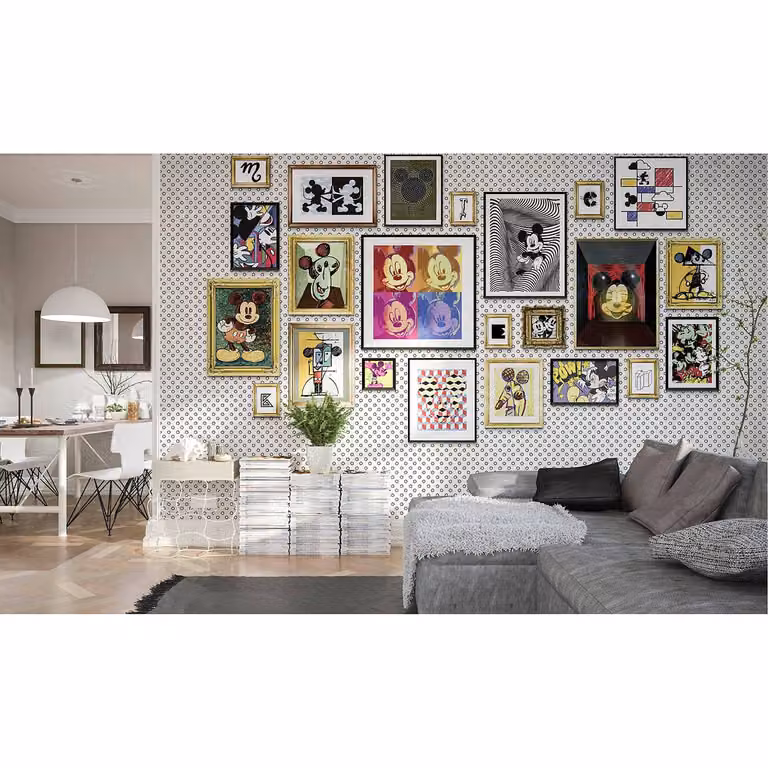 home24 Fotobehang Mickey Art Collection Breedte: 400 cm, Hoogte: 250 cm