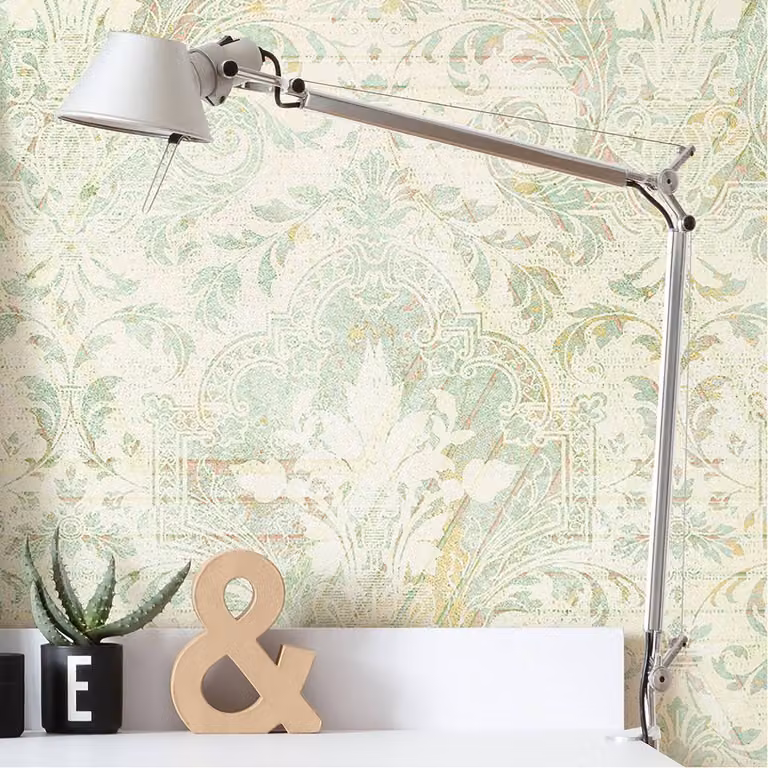 home24 Fotobehang Beauté Floral Vintage Multicolour Groen B: 200 cm, H: 280 cm