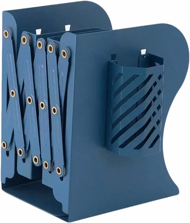 Klein Boekenrek Bureau Organizer Donkerblauw B/D/H: 15 x 10 x 19 cm