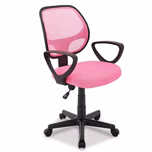 ACAZA Bureaustoel Buritos voor kinderen - Verstelbaar en Ergonomisch - Roze