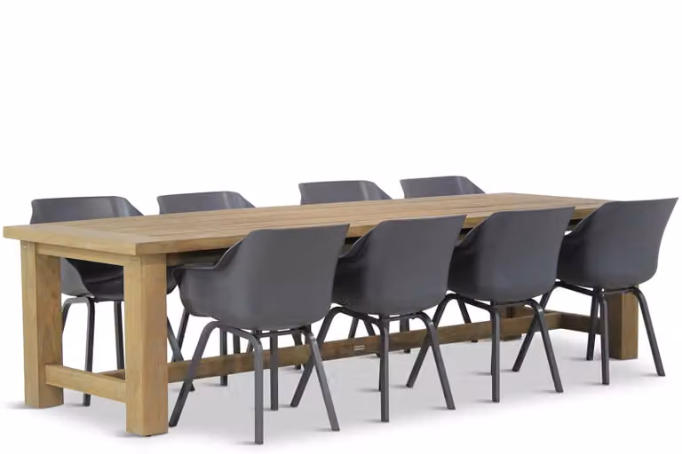 Hartman Sophie element/Fourmile 9-delige tuinset van teak, bruin, 300 cm