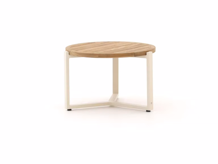 Apple Bee Loungetafel Rond van Teakhout in Bruin of Wit, Ø60 cm
