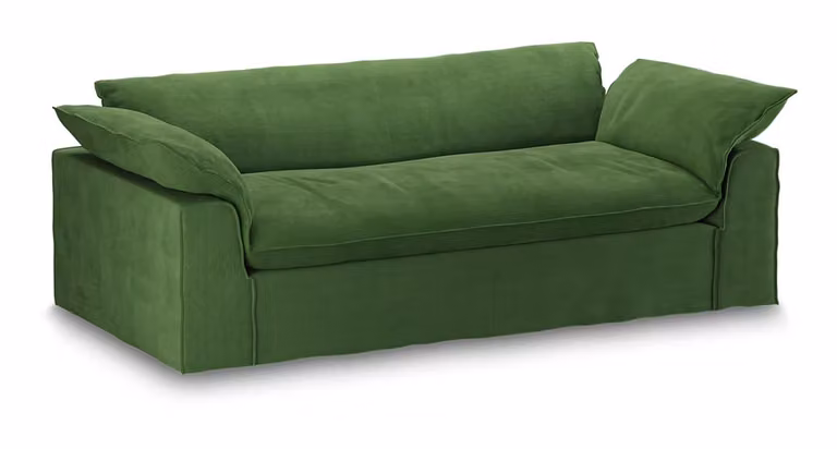 HKliving Velvet Bankhoes Nomad voor Bank 244cm - Groen
