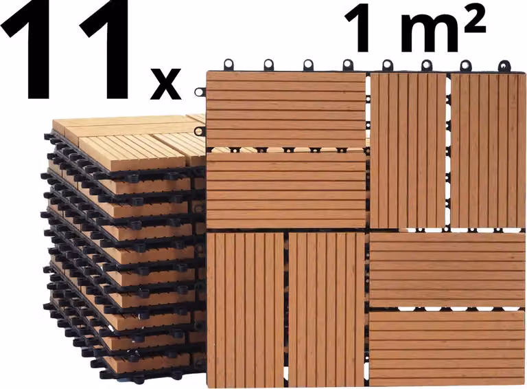 Terracotta WPC Composiet Terrastegels - 11 Stuks - 1 m²