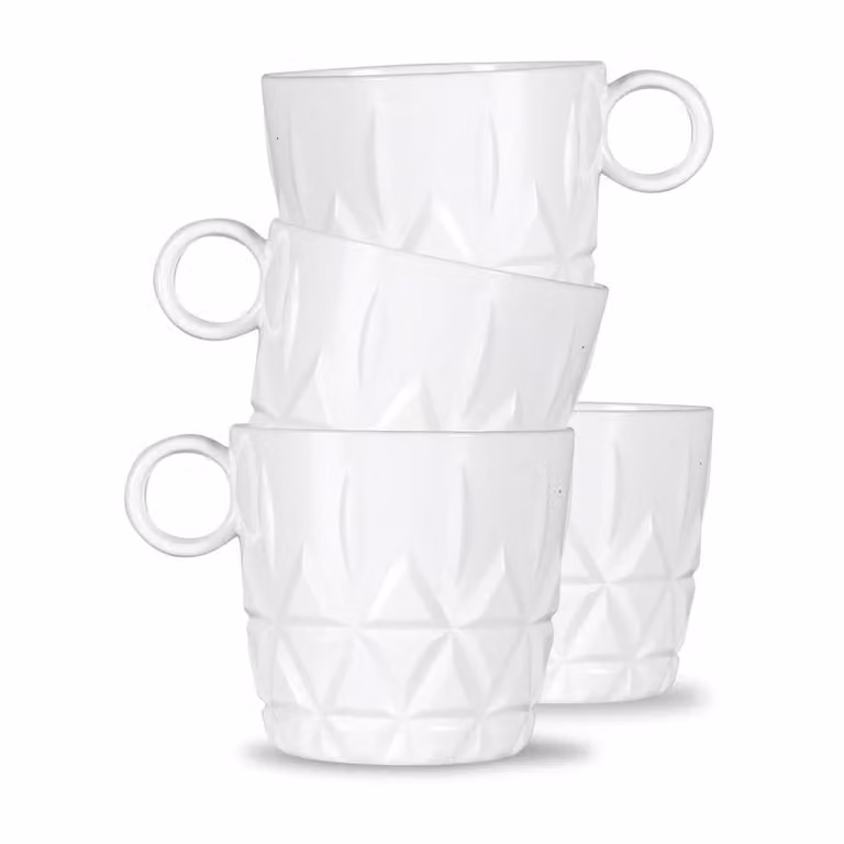 Sagaform Picknick koffiekop 4-pack Wit