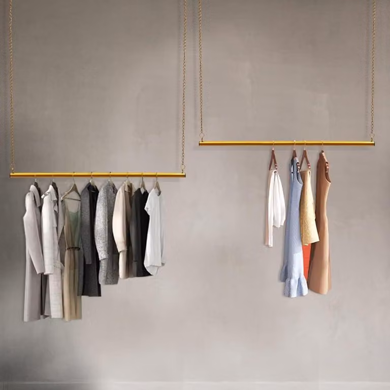 Gouden Kledingstangen Set van Sterk Metaal voor het Opbergen van je Garderobe - 120 x 180 cm