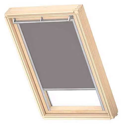 VELUX Verduisterend Rolgordijn SK08 Grijs met Grijze Geleiders