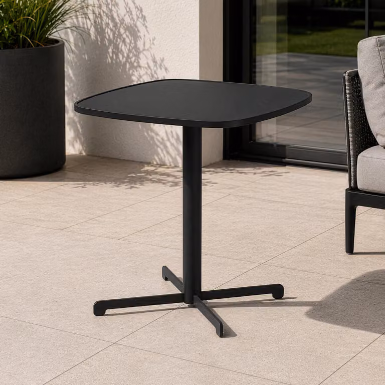 casa.pro Buiten bistrotafel Foggia, antracietgrijs, B/D/H: 75 x 70 x 70 cm
