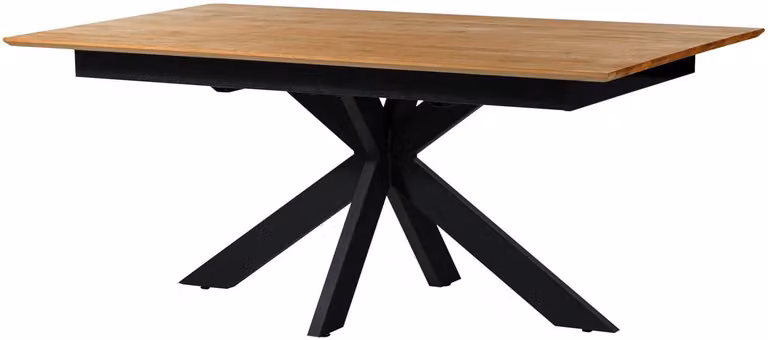 MASSIVMOEBEL24 Kitzbühel #11 eettafel van massief hout, wilde eik, blank geolied, B: 180 cm, D: 100 cm