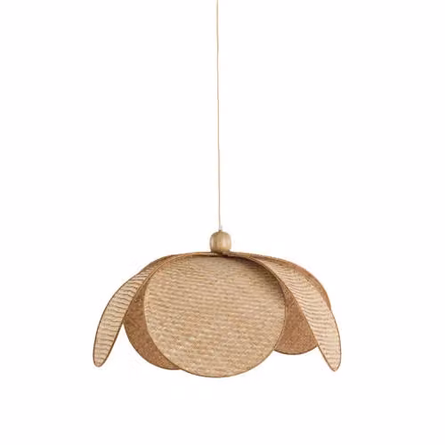 Light & Living Hanglamp Lavrio Bruin Rattan en Hout Ø 60,5 cm, H 30,5 cm