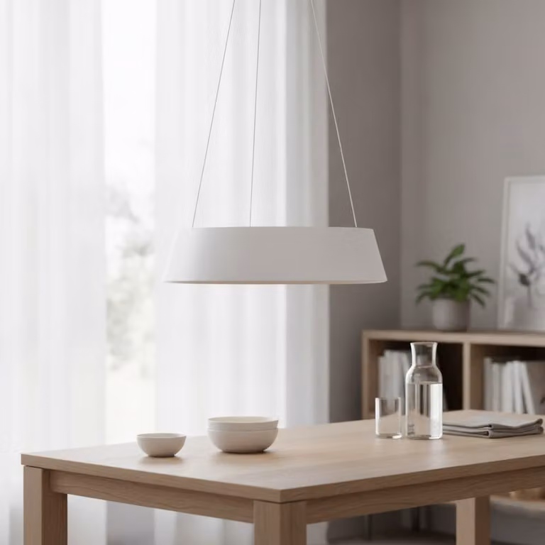 Lyora Hanglamp Alba wit modern rond aluminium Ø 54 cm