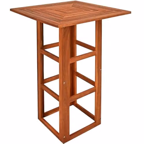Casaria Statafel Massief Hout Inklapbaar voor Binnen en Outdoor B/D/H: 75 x 75 x 110 cm