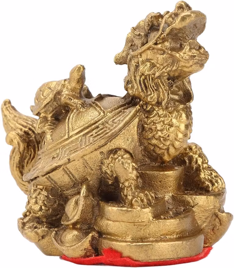 Decoratieve Feng Shui Draak Schildpad van Koper voor Thuis om Geluk en Welvaart te Verbeteren