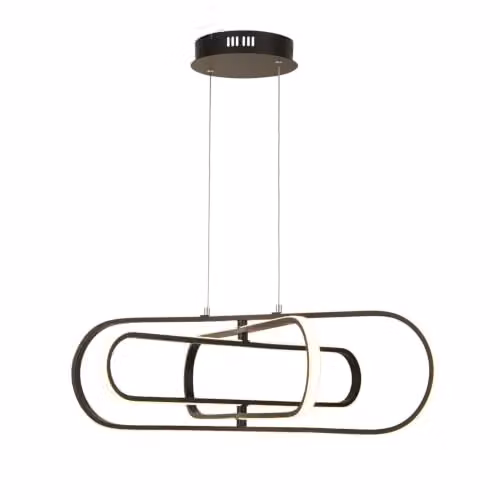 Searchlight Lighting Clip LED-hanglamp - Zwart aluminium