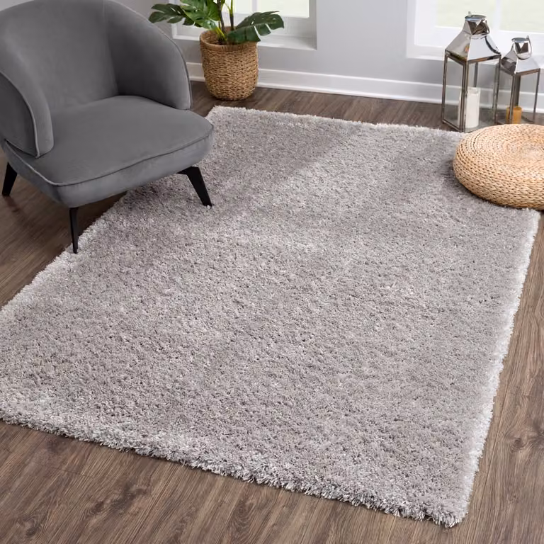 Muratap Porto Soft Fluffy Hoogpolig Vloerkleed Grijs B: 160 cm, D: 230 cm