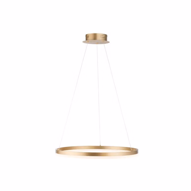 Moderne Paul Neuhaus Titus hanglamp, goud/messing, Ø 60 cm, dimbaar
