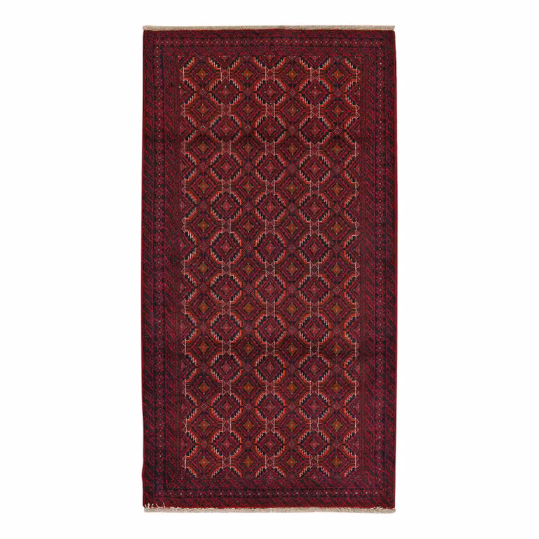 home24 Laagpolig vloerkleed Belutch multicolor wol B/D/H: 102 x 190 x 1 cm