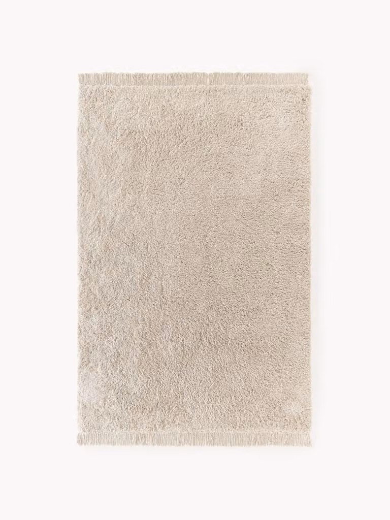 Westwing Collection Dreamy hoogpolig vloerkleed met franjes
