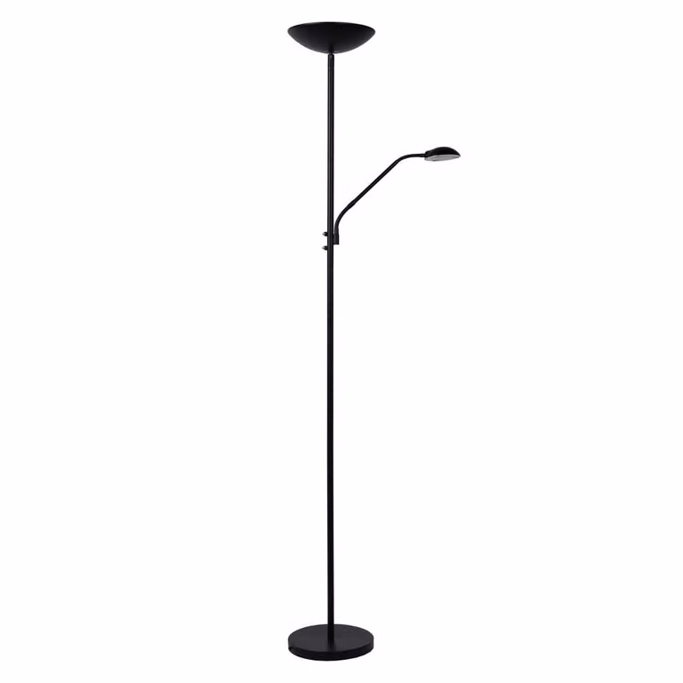 Lucide Zenith dimbare vloerlamp zwart modern metaal