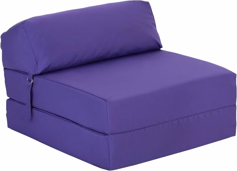 Opvouwbaar bed zetstoel voor volwassenen in paars - 60 x 168 cm
