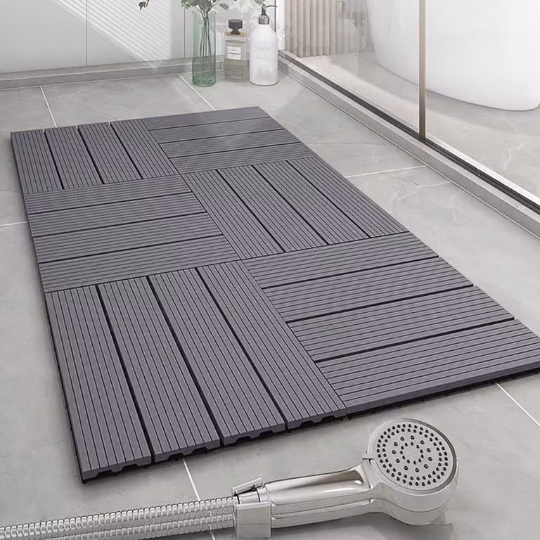 Terrastegels Composiet Grijs - Houtlook Kunststof Buiten Tegels - 9 Stuks - 30 x 30 cm
