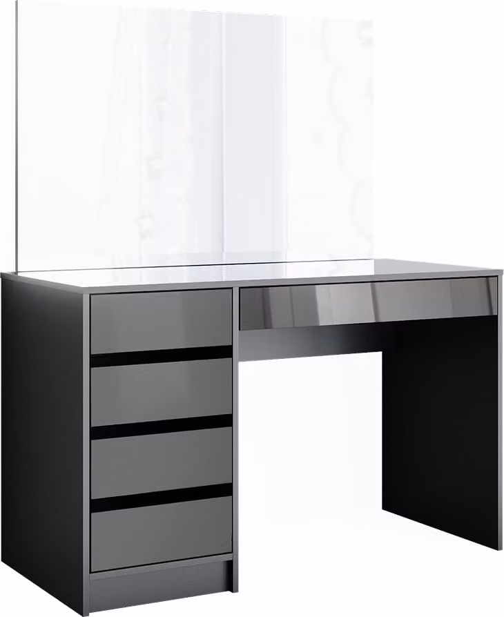 Vicco Kaptafel Sherry Antraciet met spiegel, Breedte: 120 cm