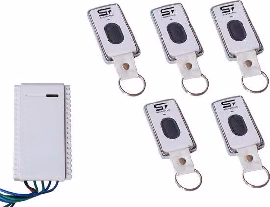 Mini Universele Draadloze Ontvanger Set met 5 Afstandsbedieningen voor 433 MHz Garagedeuraandrijving