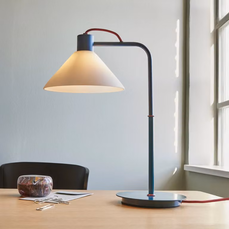 Hübsch Spot tafellamp Petrol - Metaal - Designer lamp voor woonkamer en slaapkamer