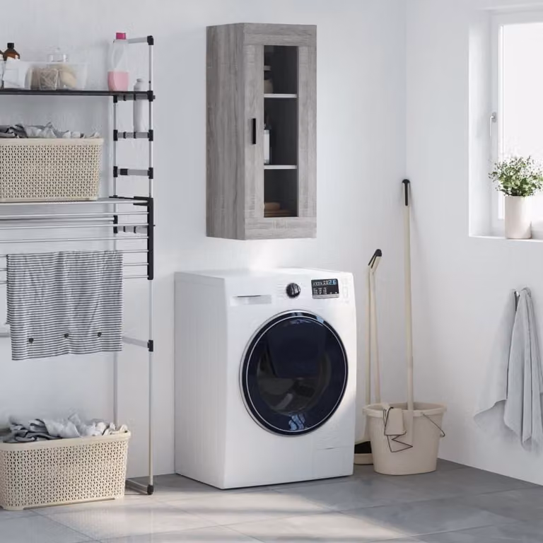 vidaXL Wandkast grijs Sonoma houtlook B: 34,5 cm, D: 34 cm, H: 90 cm
