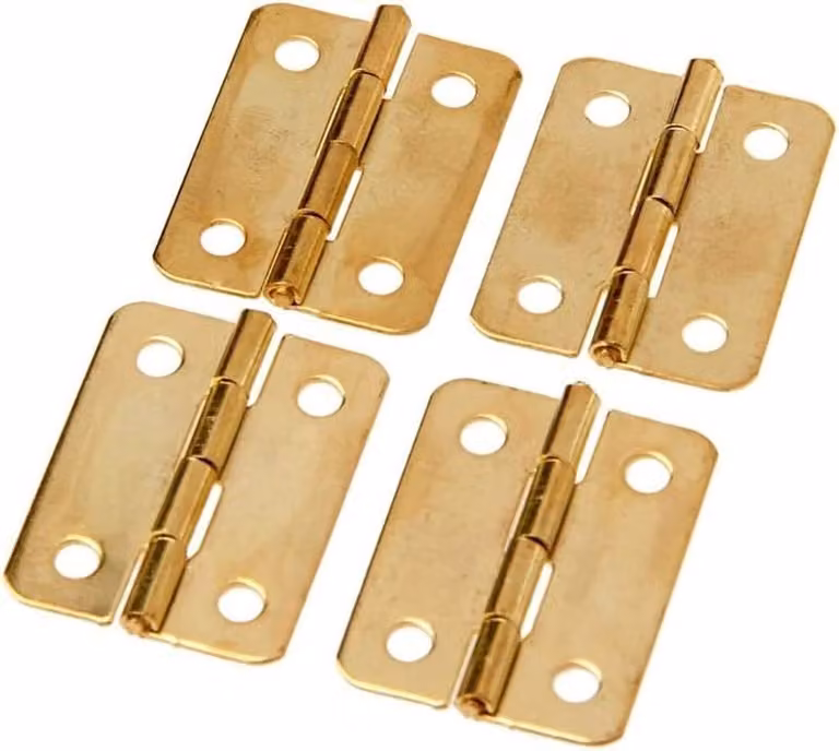 Decoratieve Mini Kast Scharnieren met Gouden Afwerking - 24 x 18 mm - Goud